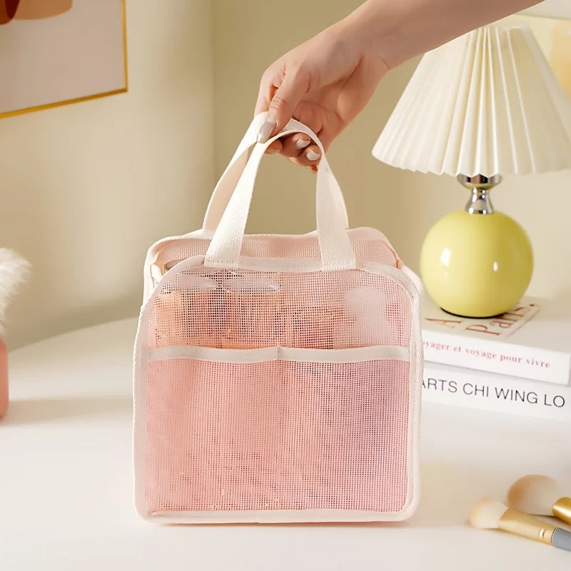 Mesh Portable Shower Caddy, Large-capacity Shower Bag, Also Suitable for Beach, Swimming, and Gym Use,Oversized Beach Bag Oasis Select