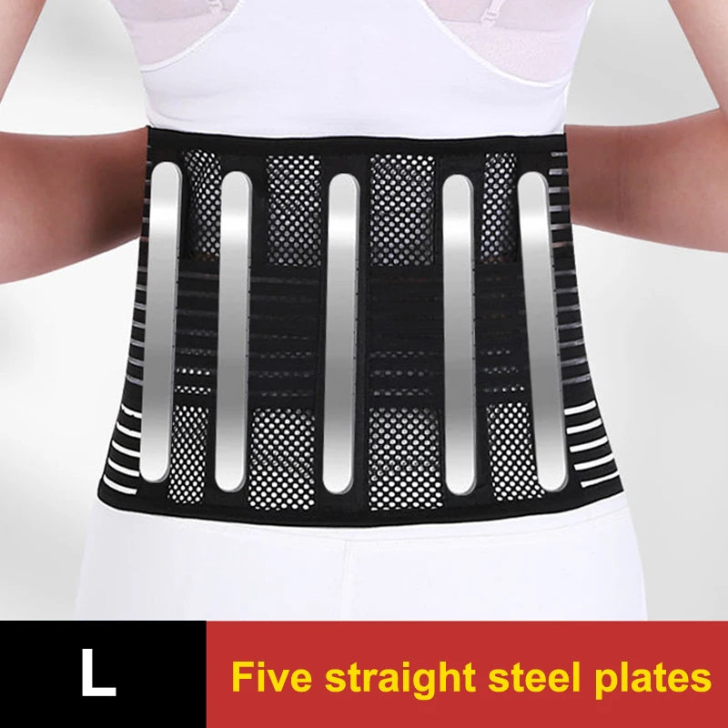 Breathable Lumbar Support Belt with 5 Stays | Men & Women Lumbar Support Belt Oasis Select 3 Black