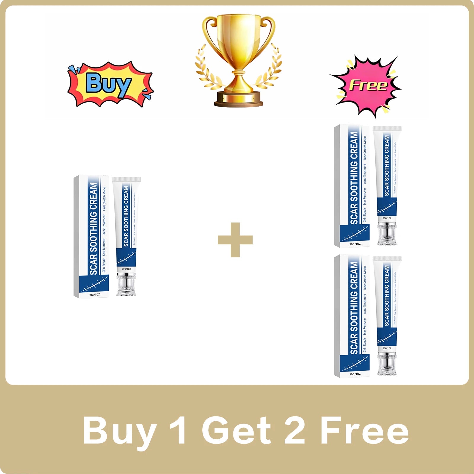 Soothing Scar Cream – Hydrating, Lightweight & Nourishing 30g Scar Soothing Cream Oasis Select Buy 1 Get 2 Free