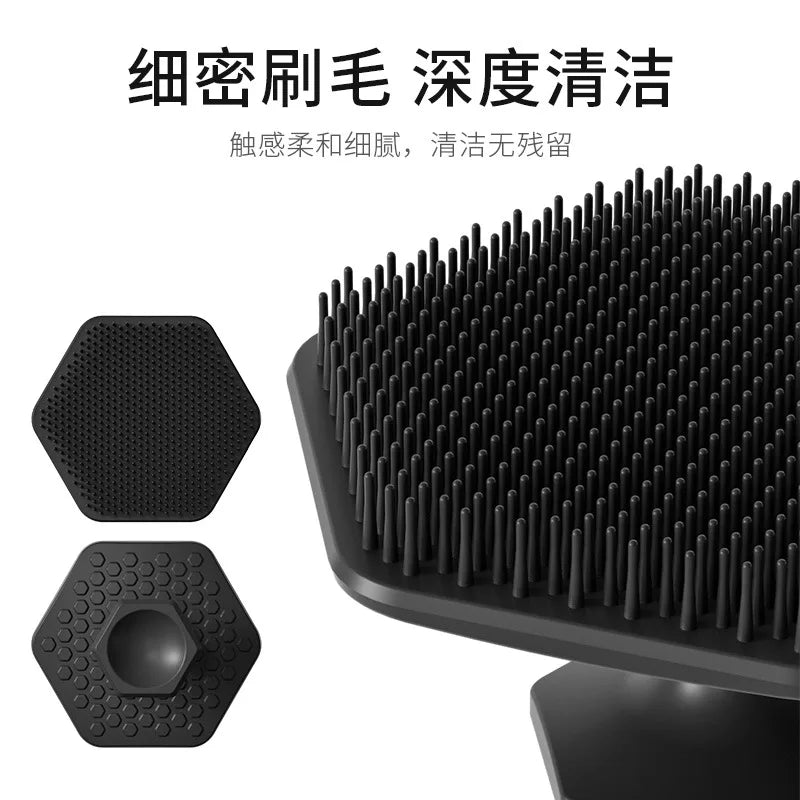 Men Facial Cleaning Brush Scrubber Silicone Miniature Face Deep Clean Shave Massage Face Scrub Brush Face Cleaner Oasis Select