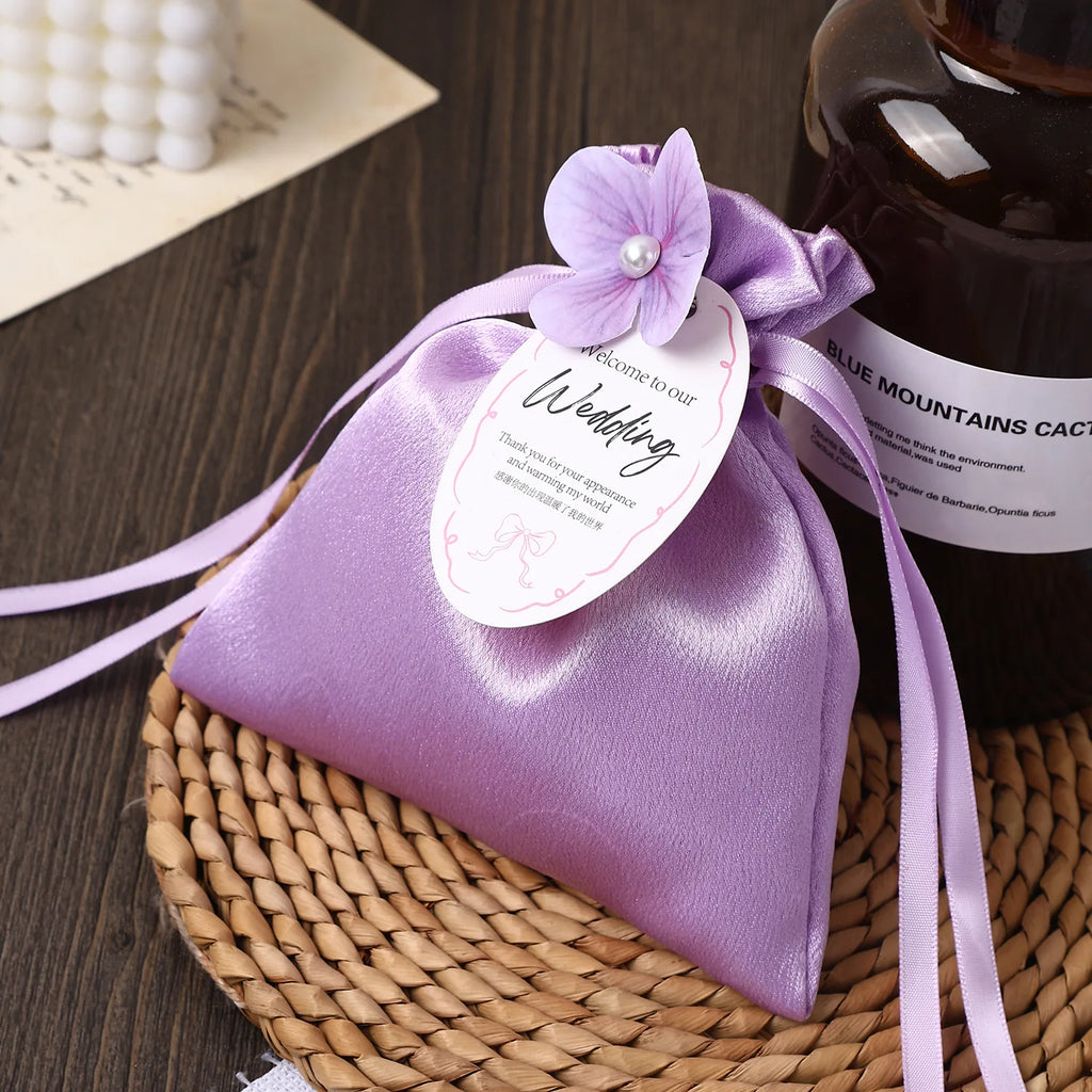 Velvet Drawstring Gift Bag with Bow | Wedding & Party Favor Pouch