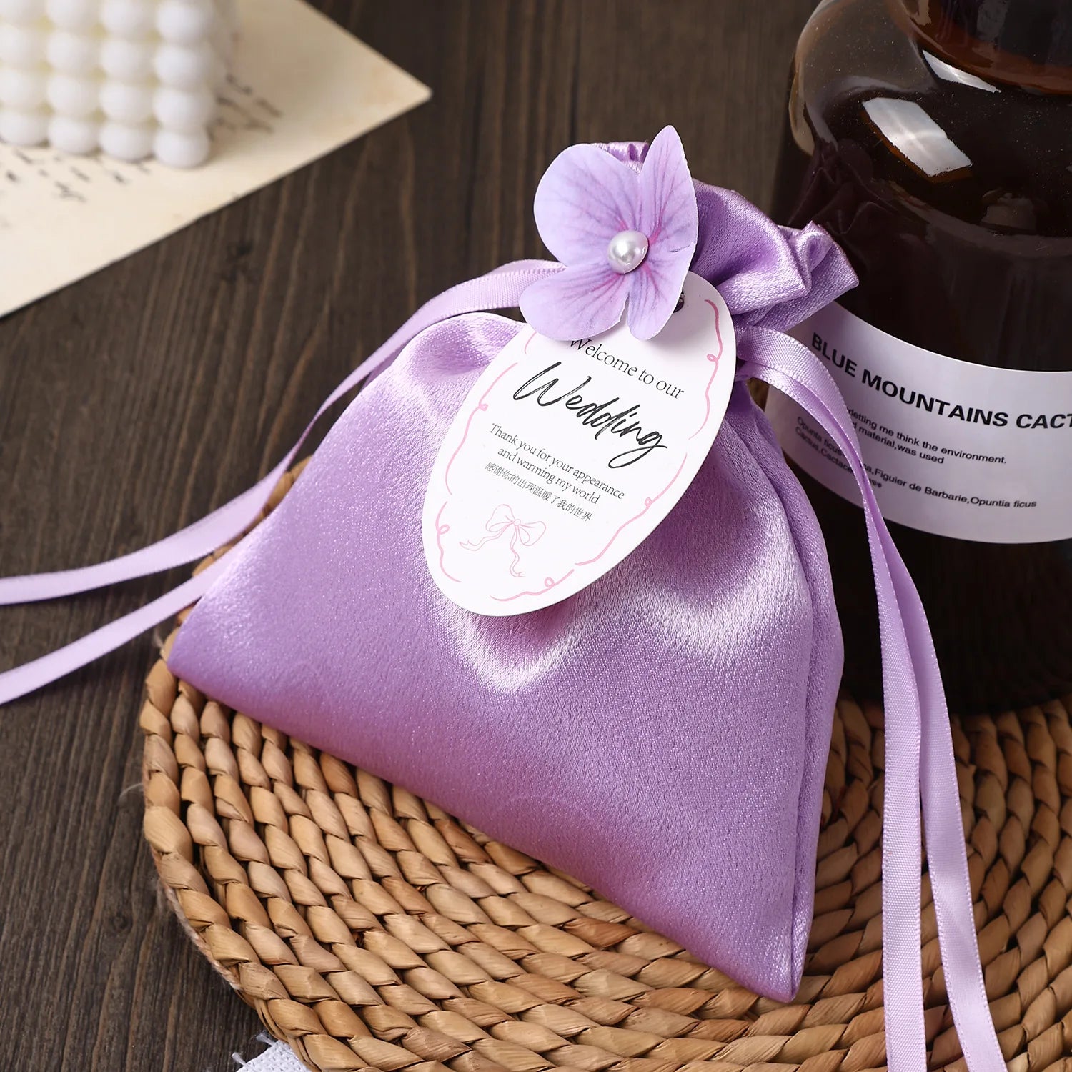 Velvet Drawstring Gift Bag with Bow | Wedding & Party Favor Pouch