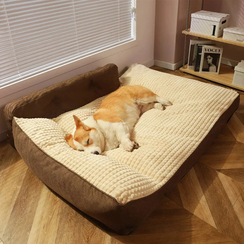 Large Dog Bed for Small Medium Dogs Soft Fleece Nest Big Dog Sofa Bed Winter Warm Cat House for Pet Sleeping Bed Pad Supplies Oasis Select