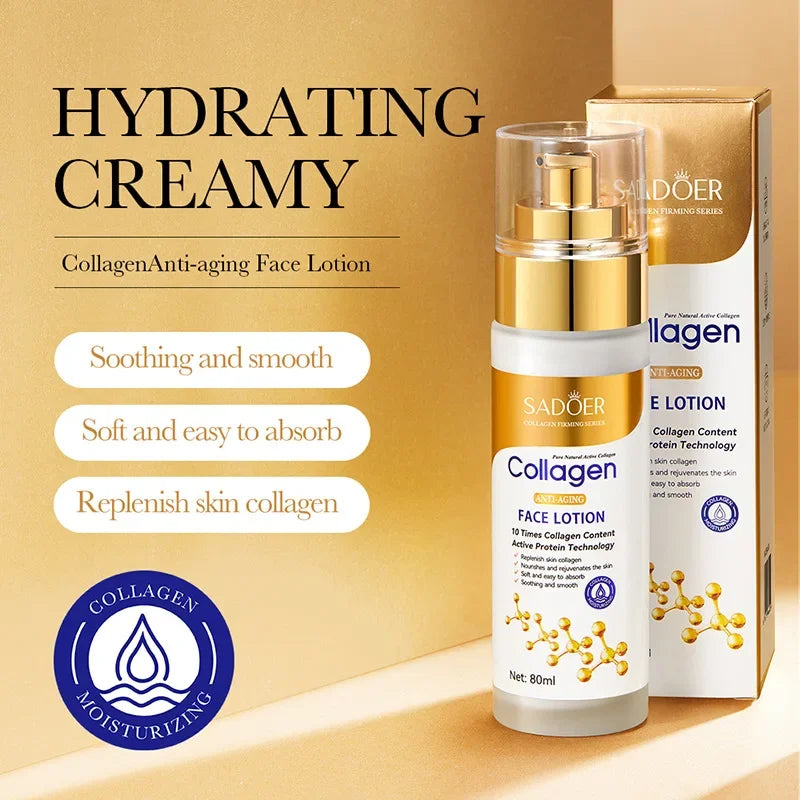 SADOER Collagen Facial Serum Face Lotion Moisturizing Face Emulsion Oil Control Water Replenishment Refreshing Facial Essence Oasis Select