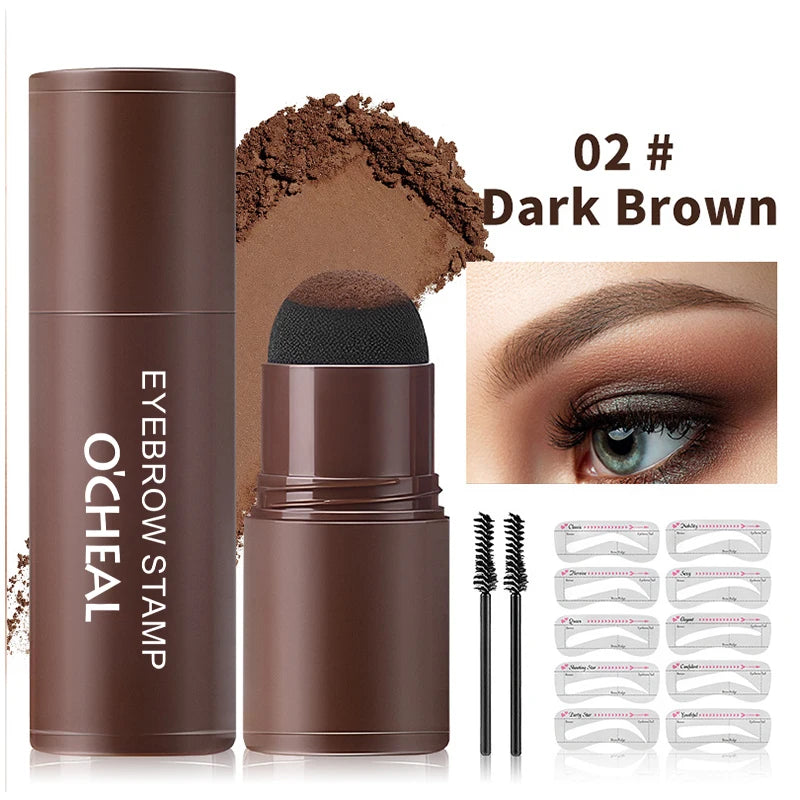 O'CHEAL Eyebrow Stamp & Hairline Shadow Powder Kit – 10 Pcs