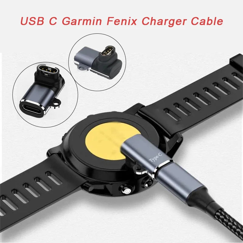 Garmin Fenix 8/7/6 Forerunner 955 965 USB-C Charger Cable Smartwatch Charger Oasis Select