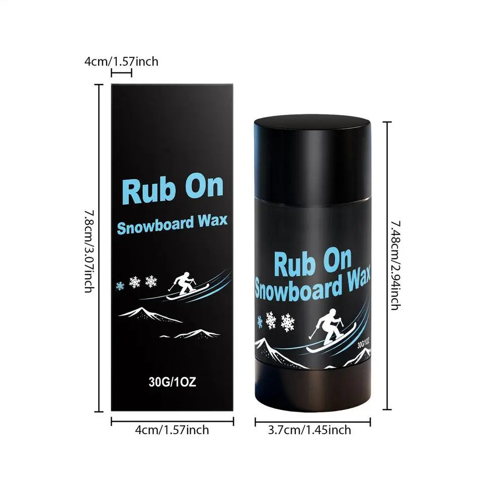 Rub on Snowboard Wax 30g Portable Reduce Friction Waxing Accessories Ski Base Wax for Indoor Outdoor Home Park Winter Sports Oasis Select 30g