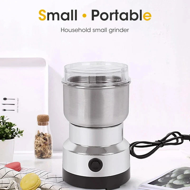 Mini Electric Grinder 300ml Ultrafine Pulverizer for Baby Food Coffee Spice Pepper Grain Mill with 2/4 Blades for Household Use Oasis Select