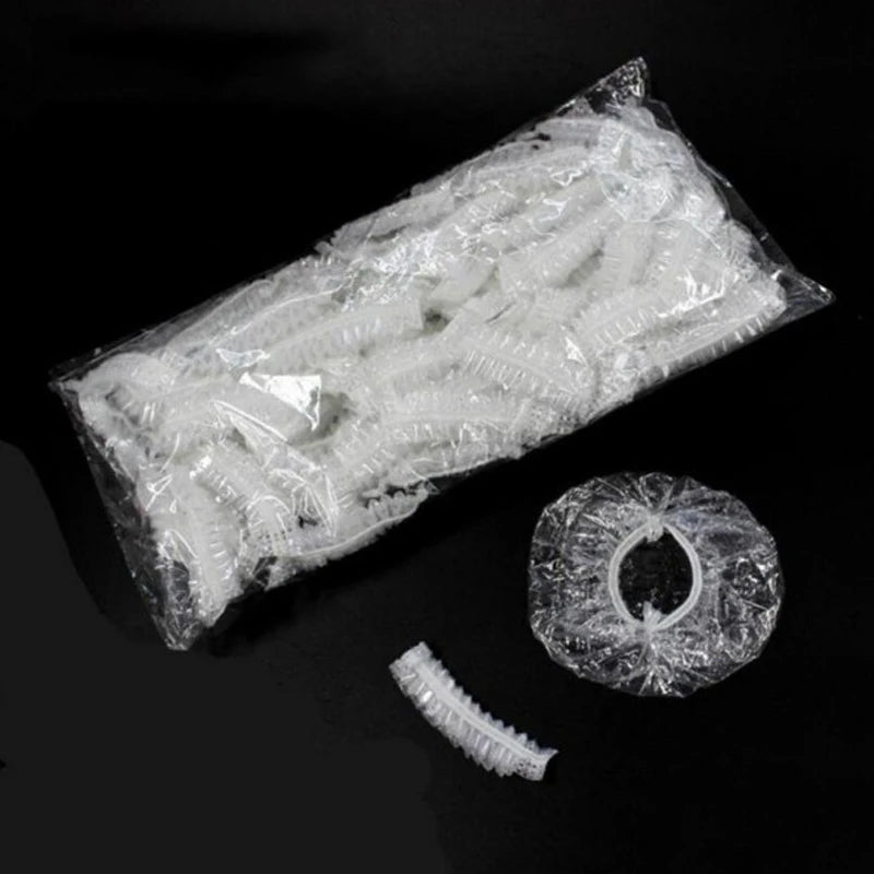 100pcs Disposable Earmuffs Waterproof Plastic Shower Cap Ear Protection Hair Dye Oil Bath Shower Salon Ear Protector Oasis Select