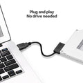 for Laptop CD/DVD Easy Drive Cord ROM Slimline Drive USB2.0 to Mini Sata Cable Converter Cable Adapter Cord Slimline Drive Wire Oasis Select black