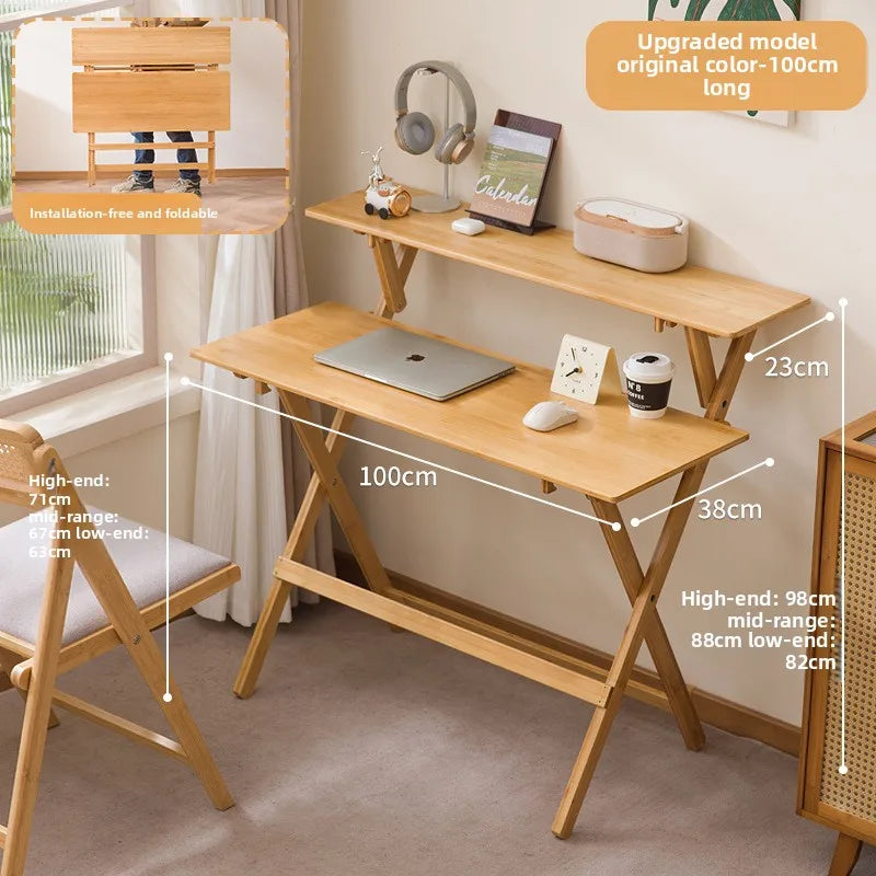 Folding table Rectangle desk Computer table Bedroom Home bedside table Desk worktable Small apartment dining table Oasis Select Primary S 100