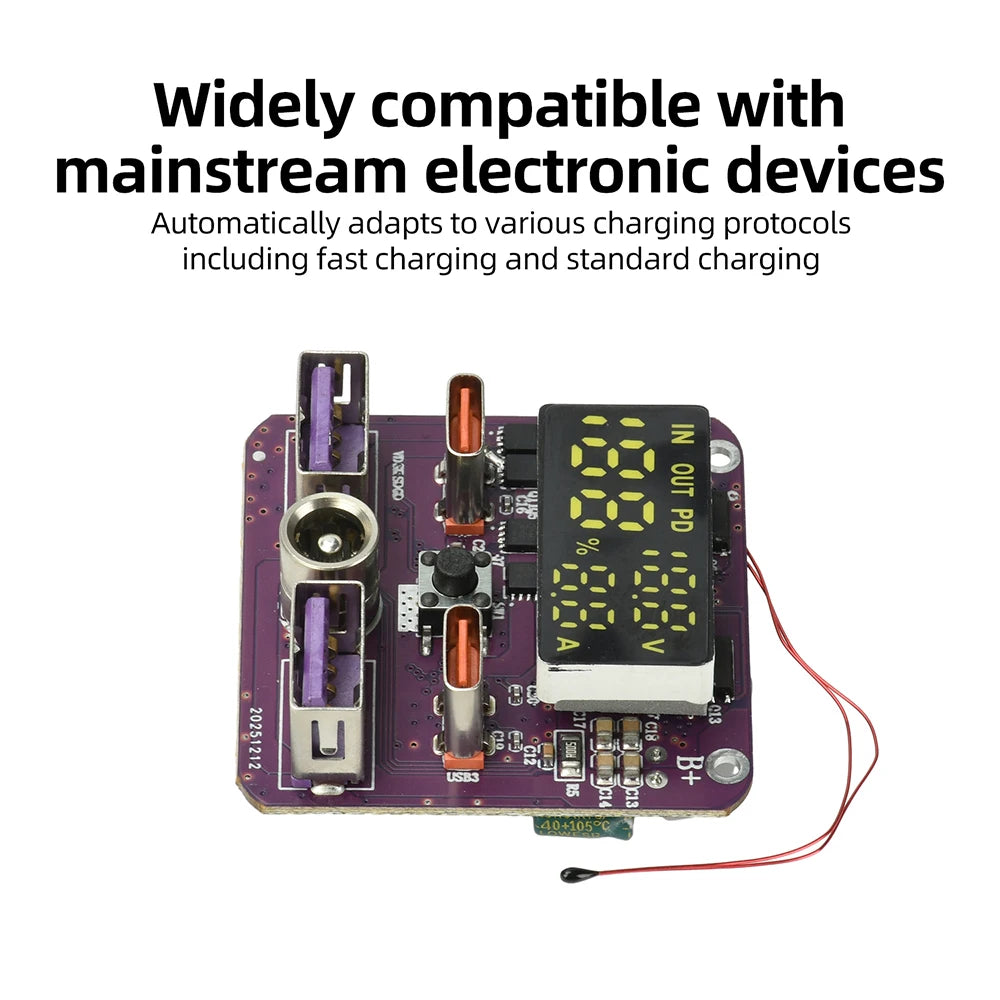 4S PD 100W Bidirectional Fast Charging Module 20V 5A High Power Output DC Port Charge Discharge All-in-One for Power Bank DIY Oasis Select