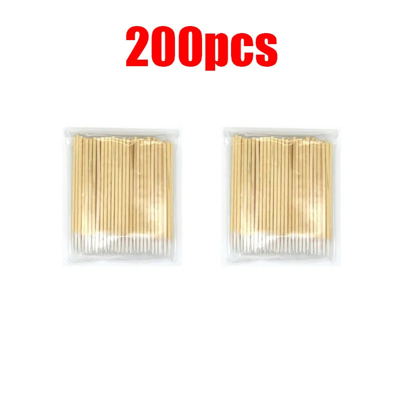 100/300/600pcs Disposable Nail Wood Cotton Swab Clean Sticks Lint-Free Wood Nail Cleaning Bud Wooden Tip Nail Polish Remover Oasis Select 200pcs