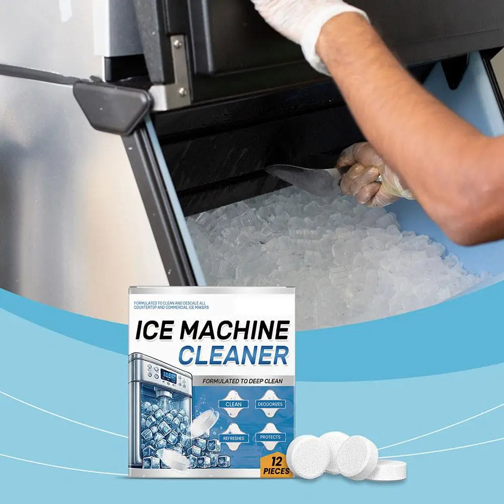 12-Pack Ice Machine Cleaning Tablets – Descale & Deodorize