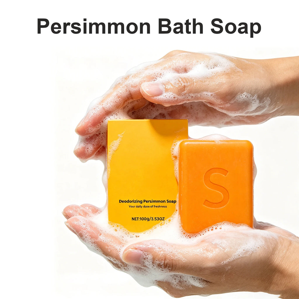 Persimmon Bath Soap Refreshing Body Soap Mild Skin Friendly Deep Cleansing Moisturizing Fragrance Daily Bathing Face Body Oasis Select