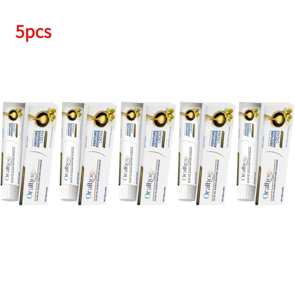 SADOER Denture Adhesive Cream – Secure Hold Natural Fit 68g Denture Adhesive Cream Oasis Select 5pcs