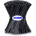 100Pcs Nylon Cable Ties Adjustable Self-locking Ties Straps Uv Resistant Plastic Wire Ties for Home Office Cord Management Oasis Select Black-2.5x100mm 100pcs