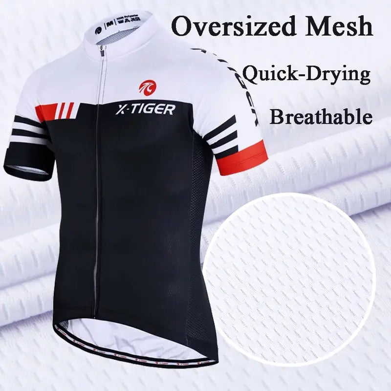X-TIGER Summer Short Sleeve Pro Cycling Jersey Mountain Bicycle Clothing Maillot Ropa Ciclismo Racing Bike Clothes Jerseys Oasis Select