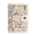 Retro Floral PU Leather Card Holder | Multi-Slot Snap Wallet Card Holder Wallet Oasis Select A1