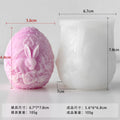 DIY Easter Bunny Egg Silicone Candle Mold 3D Embossed Rabbit Handmade Soap Plaster Resin Ornaments Crafts Molds Home Decor Gifts Oasis Select J-5464