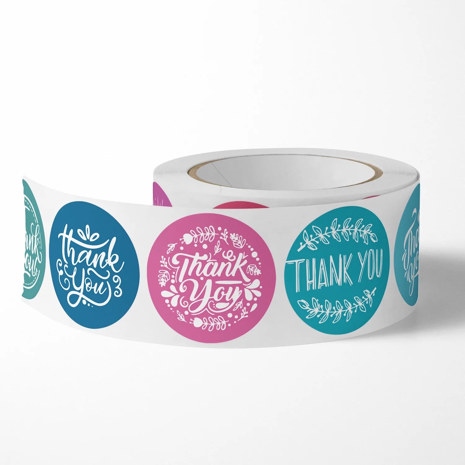 500 PCs/roll 1 inch colorful thank you stickers for gift wrapping, envelope closures, small business office supplies, Diy decora Oasis Select