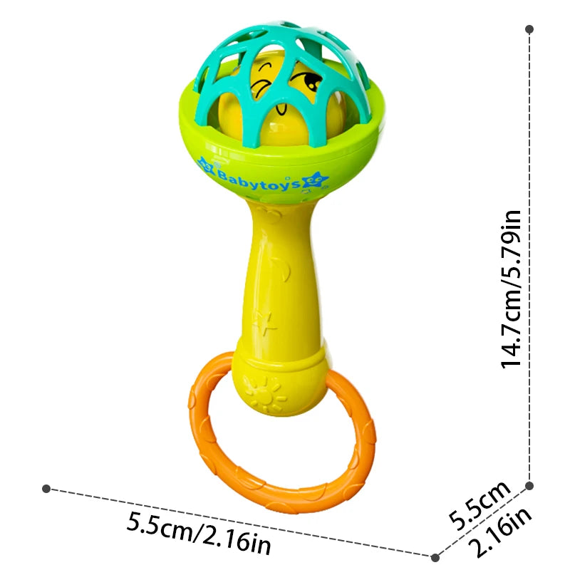 Baby Rattle Shaker Grab & Spin Sensory Toy | 0–12 Months Gift