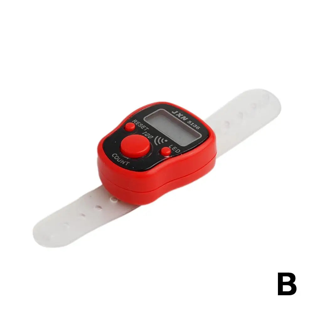 Mini Point Marker and Row Finger Meter LCD Digit Tally Counter Finger Digital Bead Timer Hand Tally Counter Clicker Oasis Select B