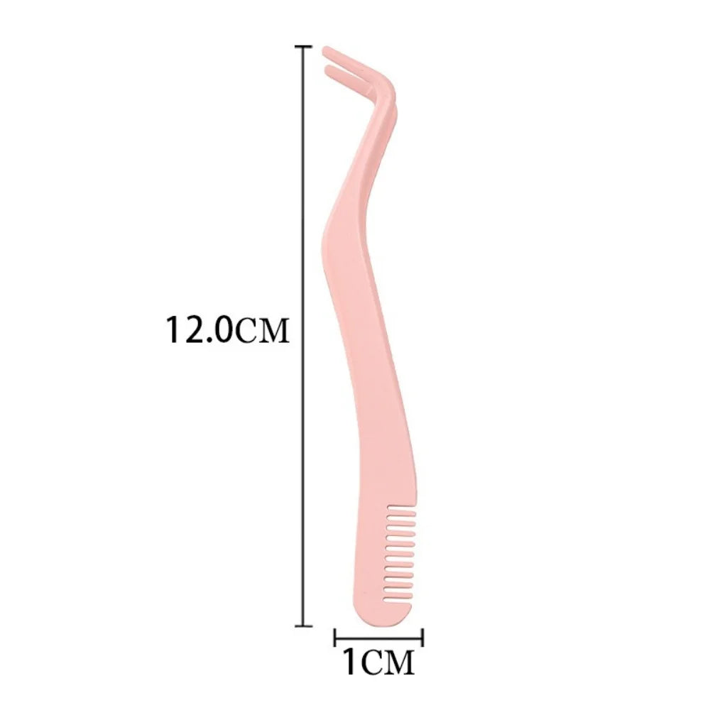 Stainless Steel Eyelash Tweezers with Comb | Lash Tool