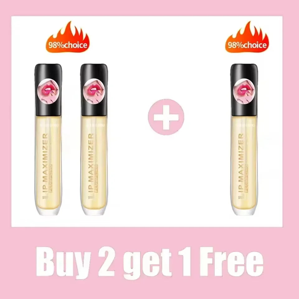 SADOER Lip Plumper Serum & Gloss – Moisturizing Lip Oil Lip Plumper Gloss Oasis Select 3pc