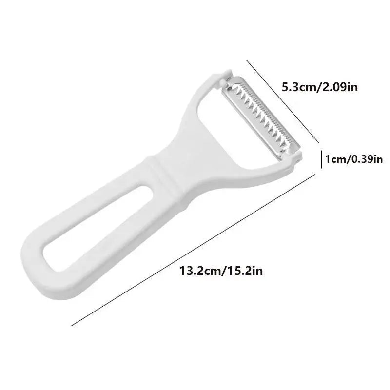 Stainless Steel Manual Vegetable Grater Carrot Potato Julienne Peeler Slicer Fruit Cutter Home Kitchen Tool Oasis Select White