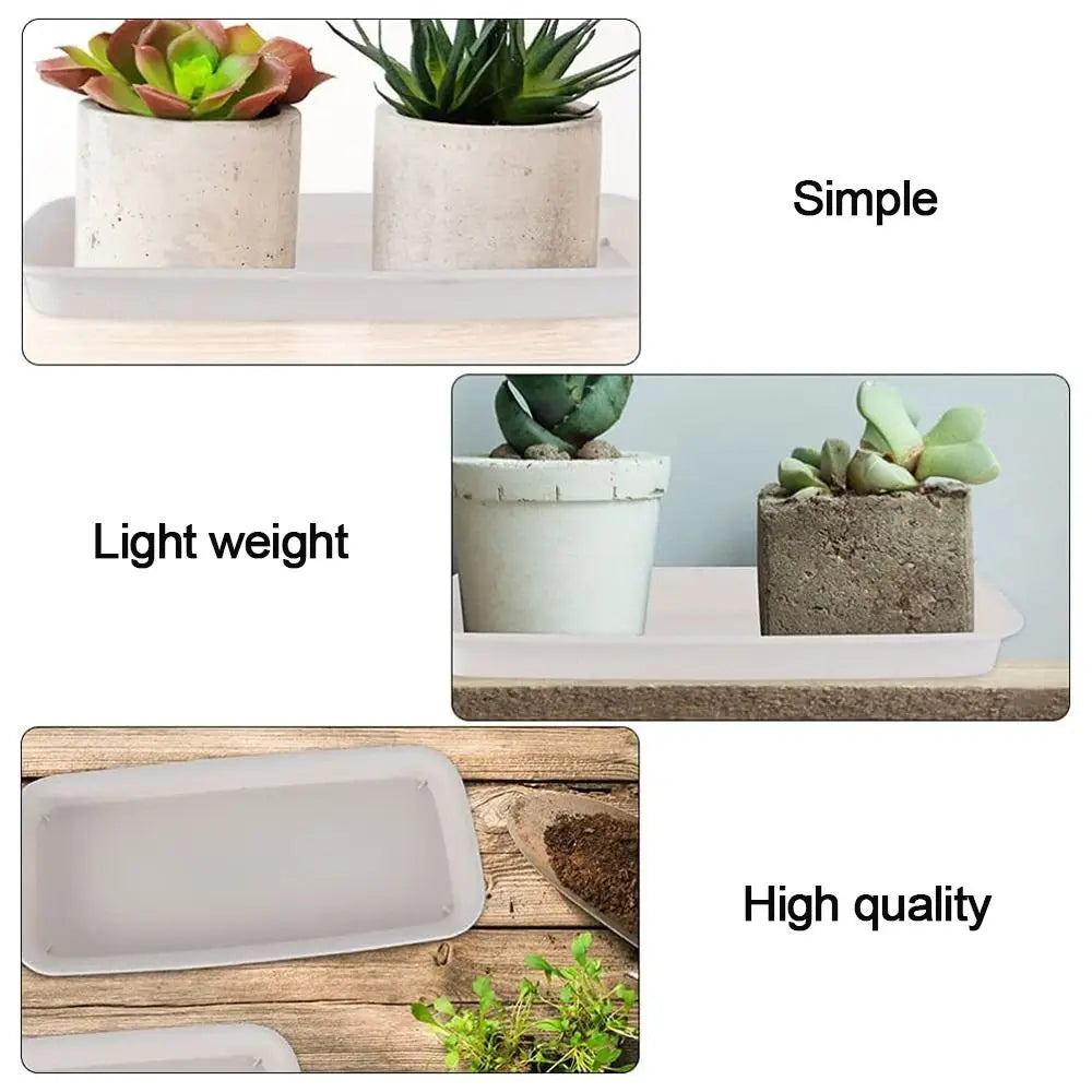1Pcs Plastic Rectangle Tray Plant Saucer Drip Trays Saucers Indoor Outdoor Flower Pot Oasis Select