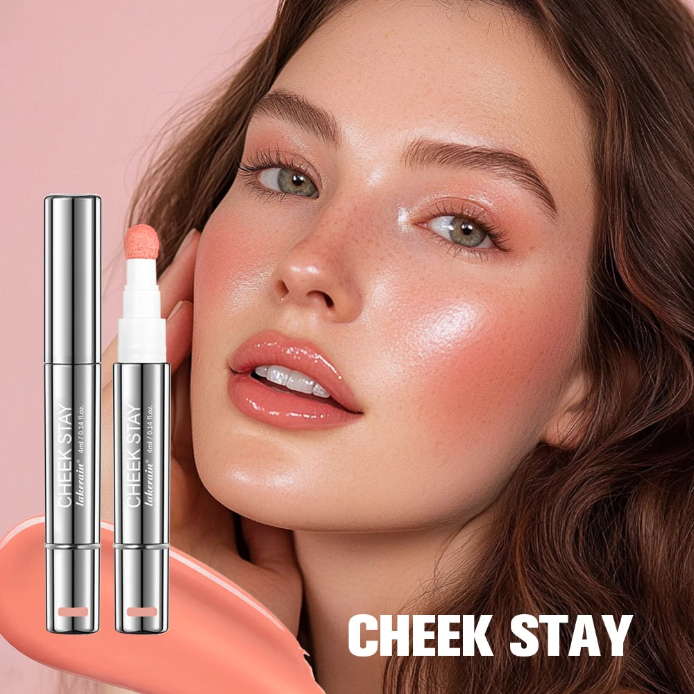 6 Colors Liquid Blush Stick with Sponge Tip Matte Makeup Waterproof Long-Lasting Color Correction Smooth for Lips and Cheeks Oasis Select