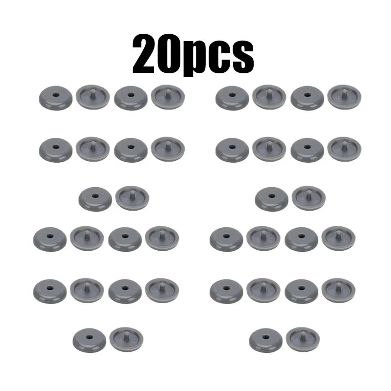 5/10/20pcs Car Parts Auto Safety Seat Belt Black Plastic Stopper Pitch Limit Buckle Clip Retainer Retainer Seatbelt Stop Button Oasis Select 20pcs gray