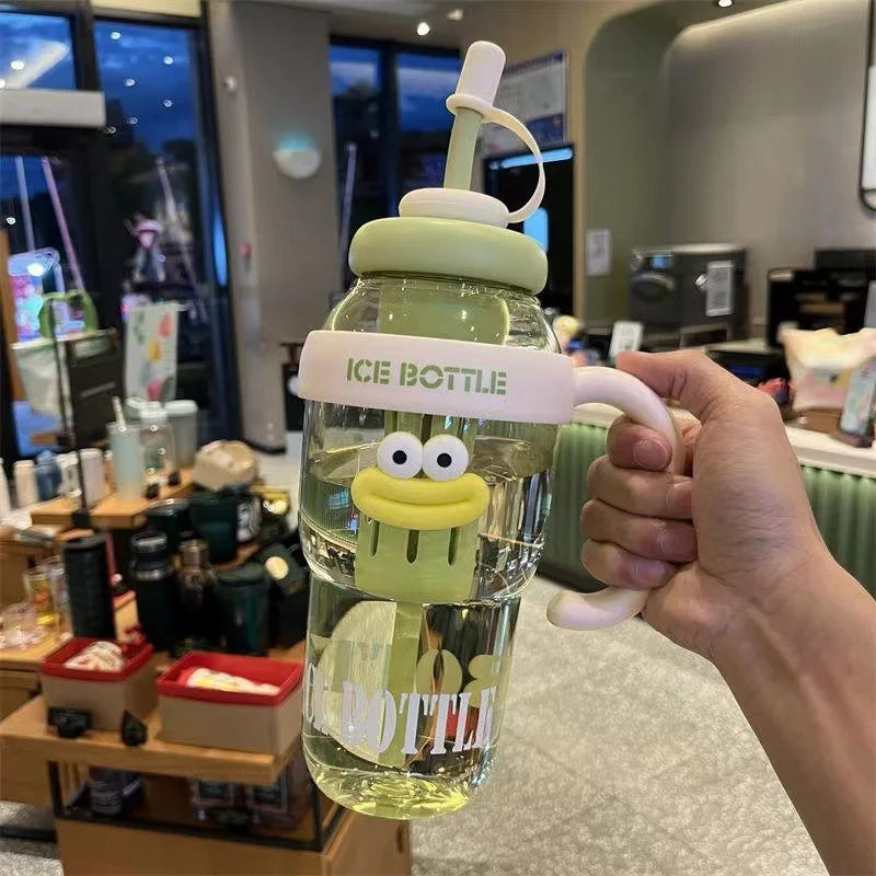 1100ML Large Mouth Water Bottle with Straw and Infuser Leak Proof Lid Portable Travel Beach Outdoor Adventure Sport Tumbler Cup Oasis Select