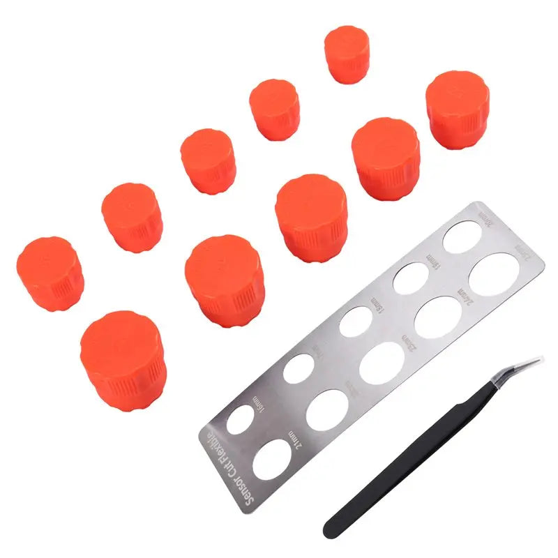 LIKE WISH Vinyl Stencil Kit For Car Radar Detector- Round Knob Precision Cut Template Tools 16-25Mm For Car Film Wrapping Oasis Select