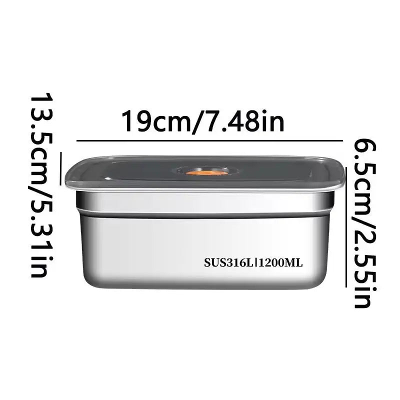 HOUKEA SUS316 Stainless Steel Airtight Bento Lunch Box