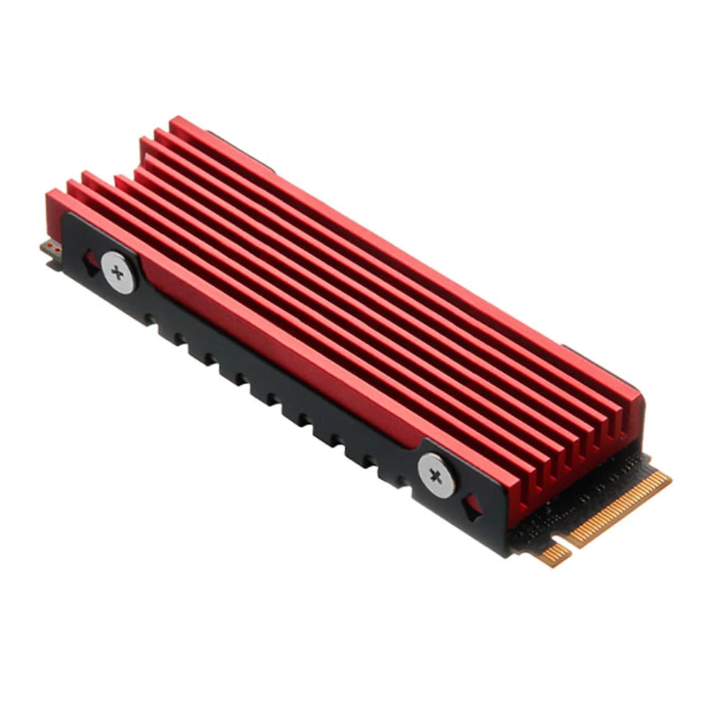 M.2 2280 NGFF/NVME SSD Heatsink Aluminum Heatsink with Silicone Thermal Pad Solid State Drive Radiator PC Accessories Oasis Select C Red China Mainland