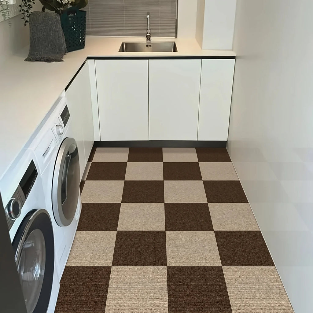 30cmX30cm Self-adhesive Anti Slip Splicing Block Floor Mute Rug Bedroom Mat Carpet Water Absorption Kitchen Living Room Home Oasis Select