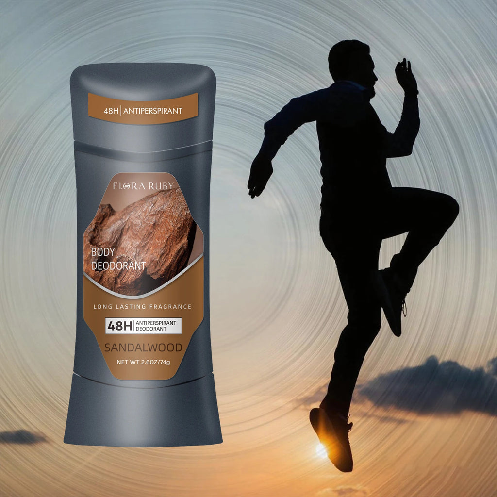 Men Sandalwood Deodorant Stick Anti Sweating Keep Drying Lasting Fragrance Remove Armpit Odor Underarm Refresh Sticks 74g Oasis Select