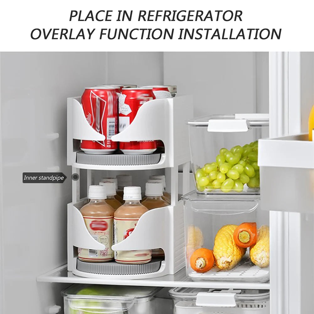 360° Rotating Turntable Organiser – Fridge & Cabinet Spice Rack