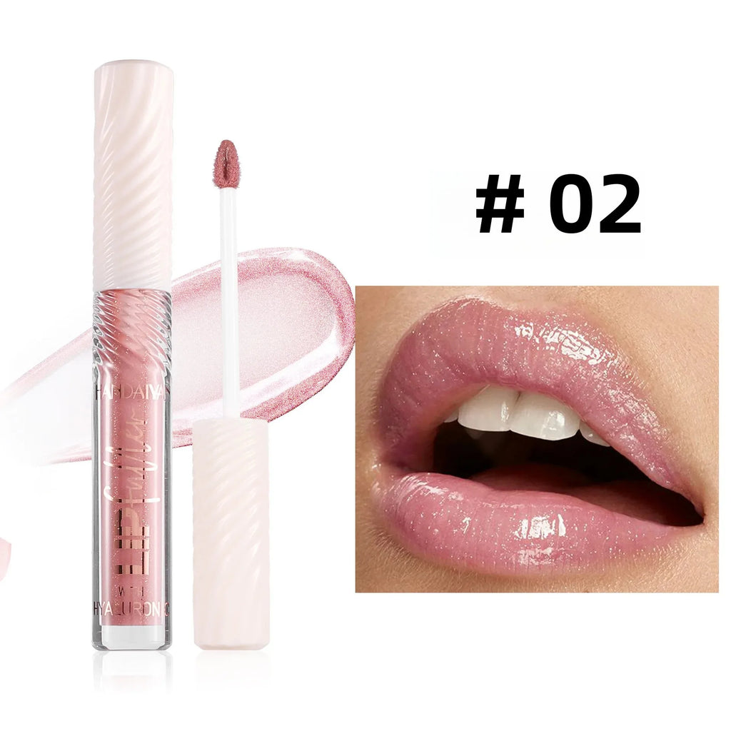 HANDAIYAN 8 Color Mirror Lip Gloss with Hyaluronic Acid Hydrating Moisturizing Pearl Infused Glossy Lipstick for Plump Lips Oasis Select