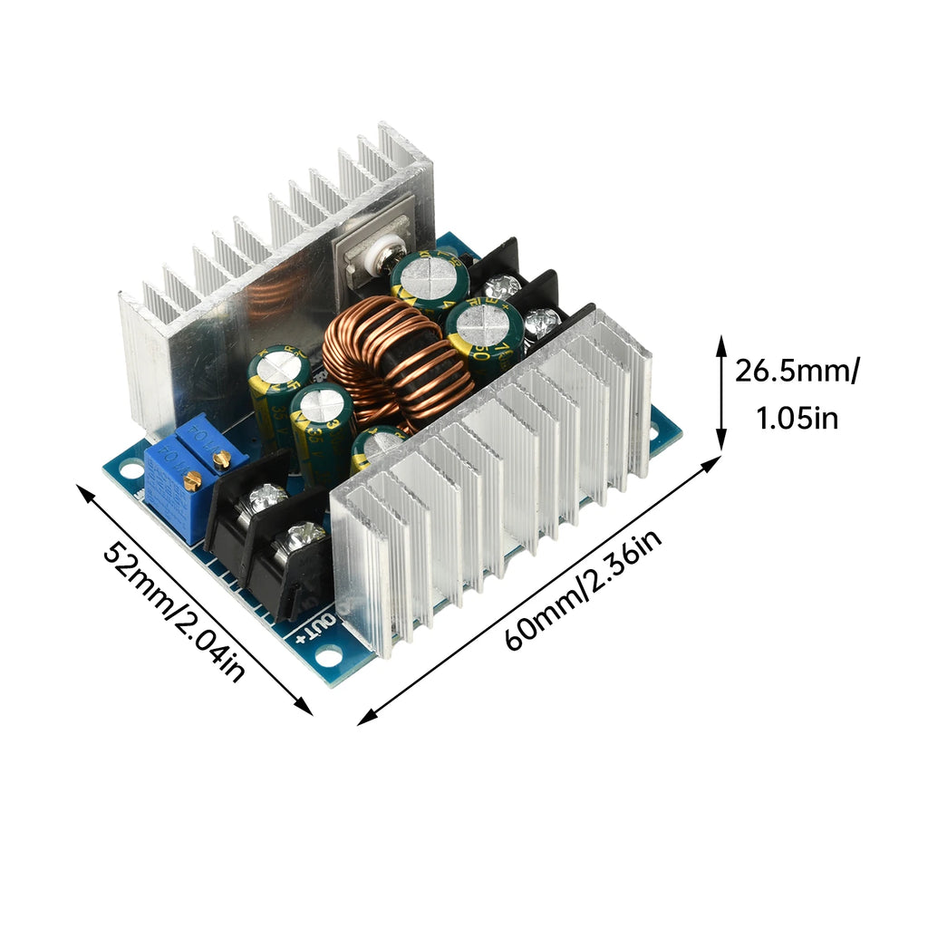 300W 20A DC-DC Buck Converter Step Down Module Constant Current LED Driver Power Step Down Voltage Module Electrolytic Capacitor Oasis Select