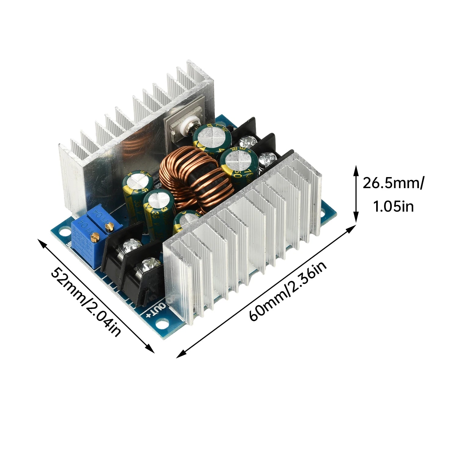 300W 20A DC-DC Buck Converter Step Down Module Constant Current LED Driver Power Step Down Voltage Module Electrolytic Capacitor Oasis Select
