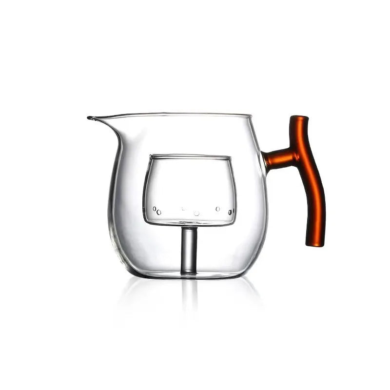 Tea Pot High Borosilicate Glass Teapot with Tea Pitcher Heat Resistant Clear Tea Maker & Warmer Set for Home Oasis Select