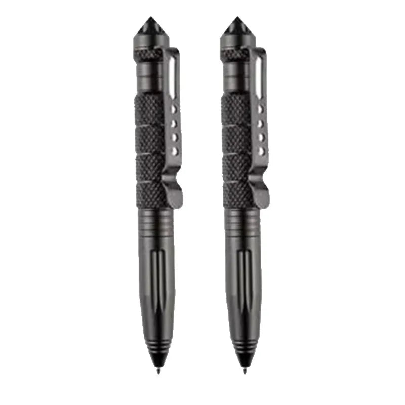 1/2/3/4pcs Tactical Pen Aviation Aluminum Emergency Glass Breakage Pen Safety Protection Survival EDC Multi-Purpose Tool Oasis Select 2pcs black