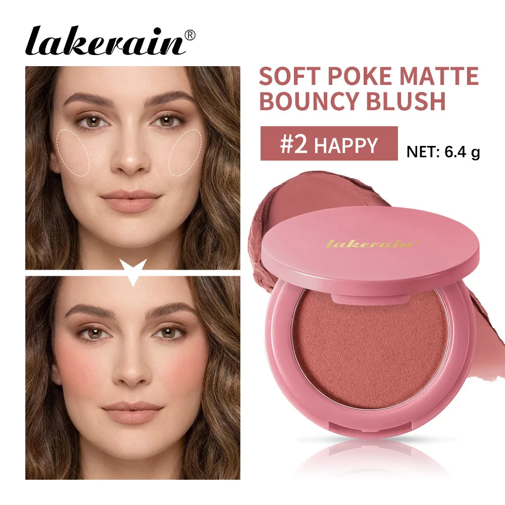 7 Colors Soft Matte Blush Makeup Cushiony Bouncy Texture Long-Lasting Luminosity Airy & Lightweight Liquid Blush Natural Flush Oasis Select