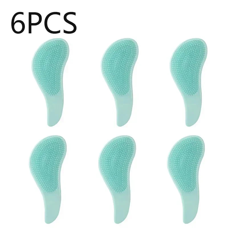 3/6Pcs Comb Anti-static Massage Hair Brush Tangle Detangle Air Cushion Hair Brush Comb Salon Barber Hair Styling Tools Oasis Select 6PCS Green