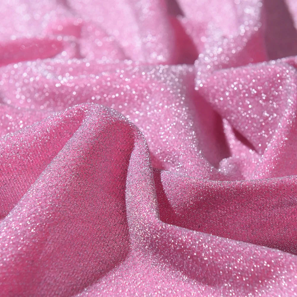 Starry Shiny Glitter Fabric 1.5x1.5m for DIY Projects Sewing Crafts Wedding Backdrops Dolls and Curtain Making Oasis Select I