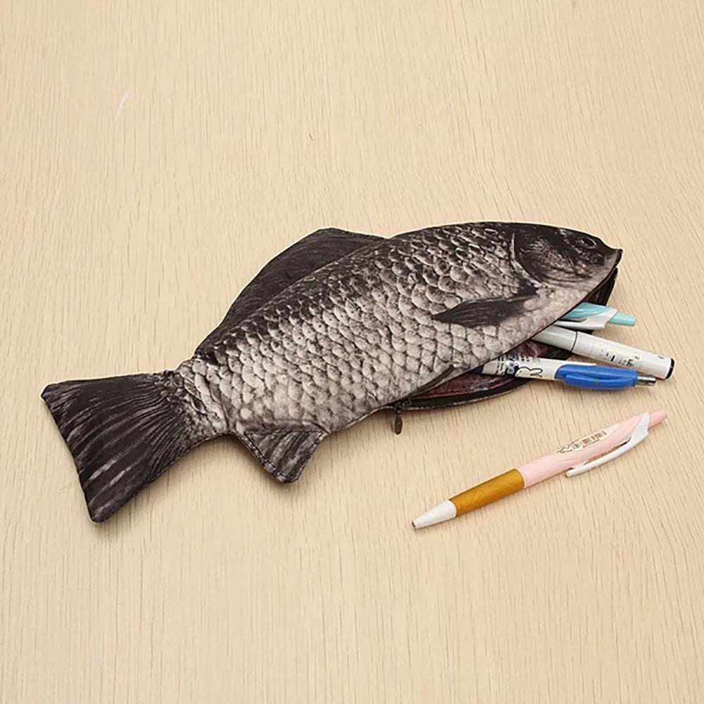 Realistic Fish Pencil Case – Carp Zipper Pen & Makeup Pouch Novelty Pencil Case Oasis Select