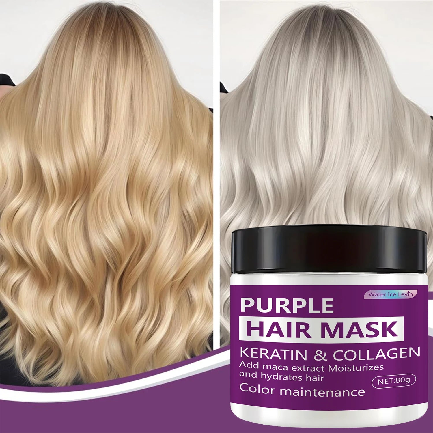 Purple Hair Mask – Color-Locking Deep Moisture & Toning 80g Purple Hair Mask Oasis Select One Bottle